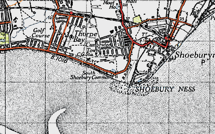 Old map of Cambridge Town in 1946
