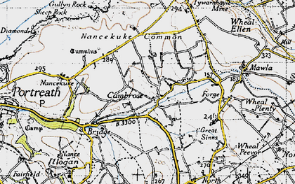 Old map of Cambrose in 1946