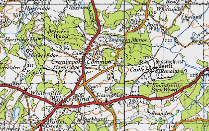 Old map of Whitsunden in 1940