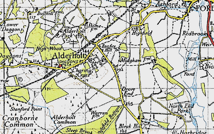 Old map of Camel Green in 1940