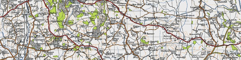 Old map of Camer's Green in 1947