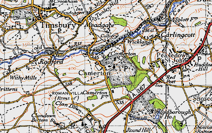Old map of Camerton in 1946