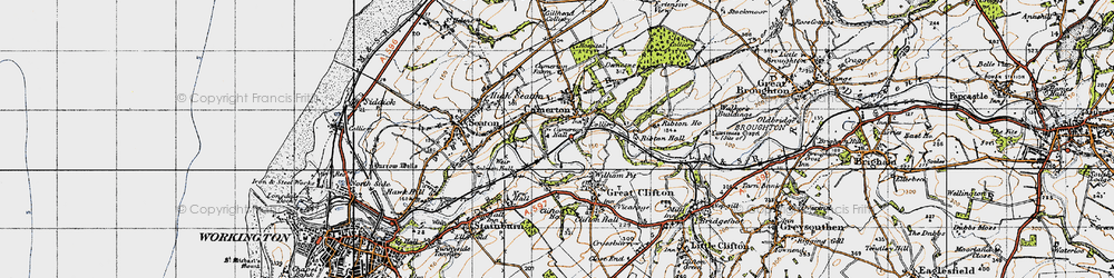 Old map of Camerton in 1947