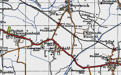 Old map of Camerton in 1947