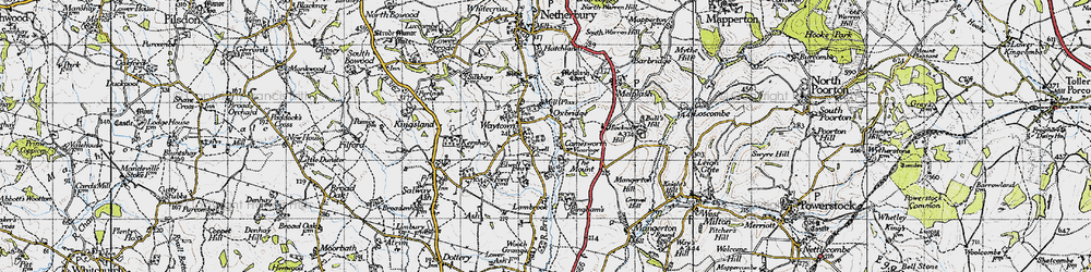 Old map of Camesworth in 1945