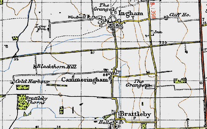 Old map of Cammeringham in 1947