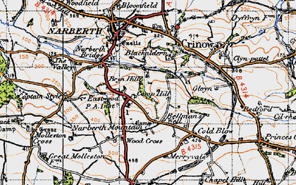 Old map of Bryn Hill in 1946