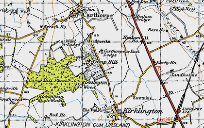 Old map of Camp Hill in 1947