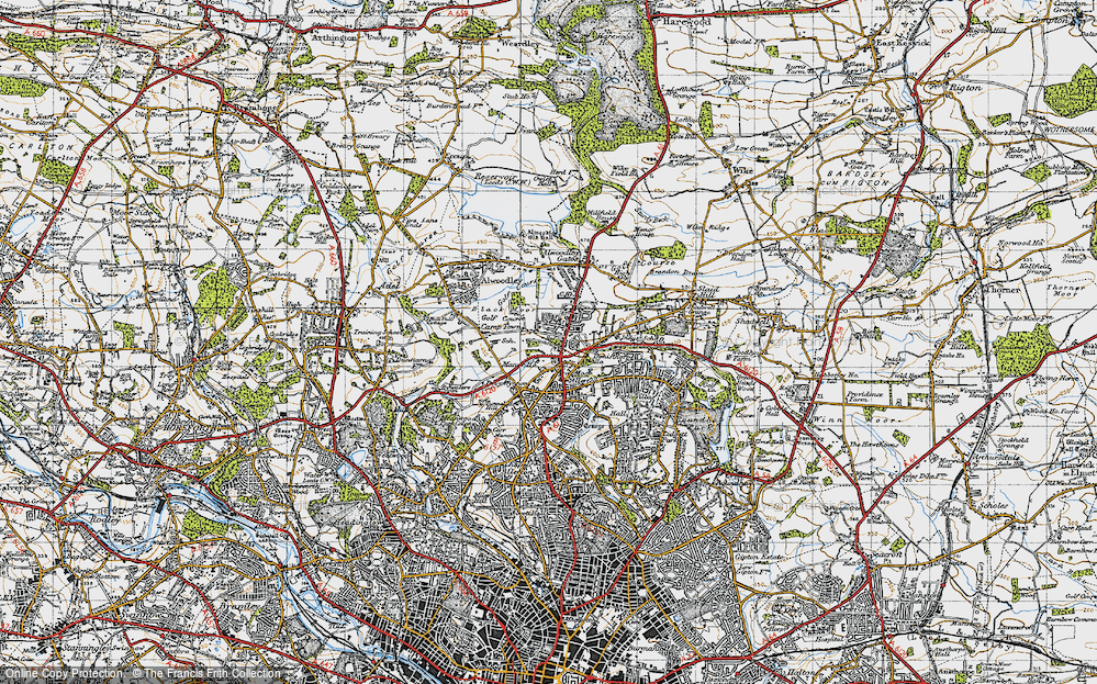Old Map of Camp Town, 1947 in 1947