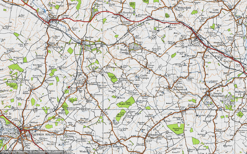 Old Map of Camps End, 1946 in 1946
