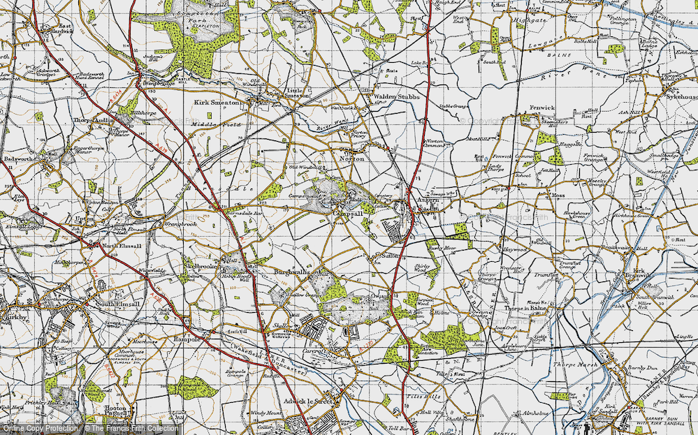 Old Map of Campsall, 1947 in 1947
