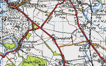 Old map of Campsfield in 1946