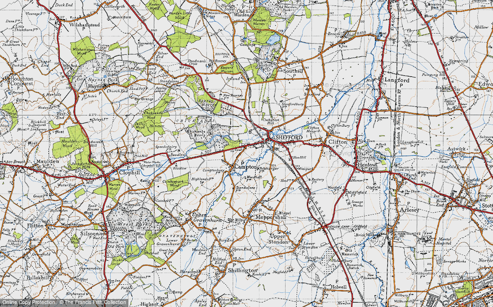Old Map of Campton, 1946 in 1946