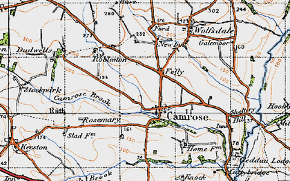 Old map of Camrose in 1946