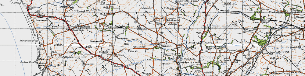 Old map of Camrose in 1946