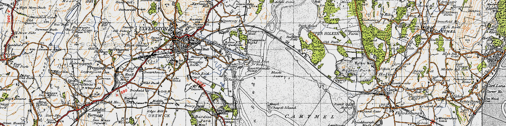Old map of Black Scars in 1947