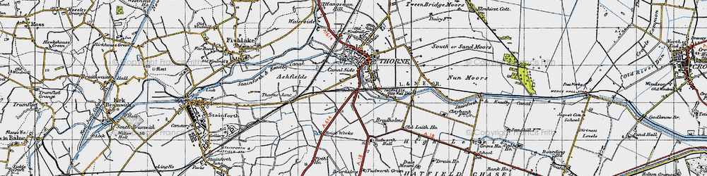 Old map of Canal Side in 1947