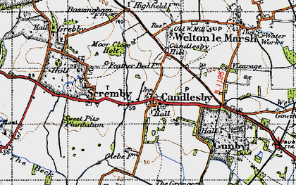 Old map of Candlesby in 1946