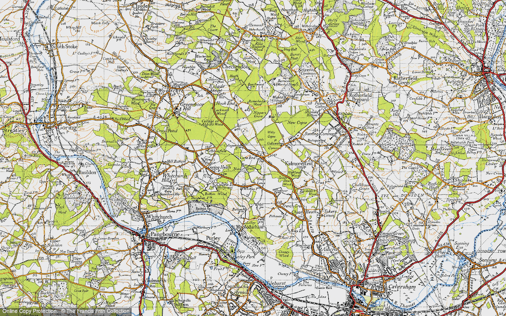 Old Map of Cane End, 1947 in 1947