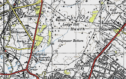 Old map of Canford Heath in 1940