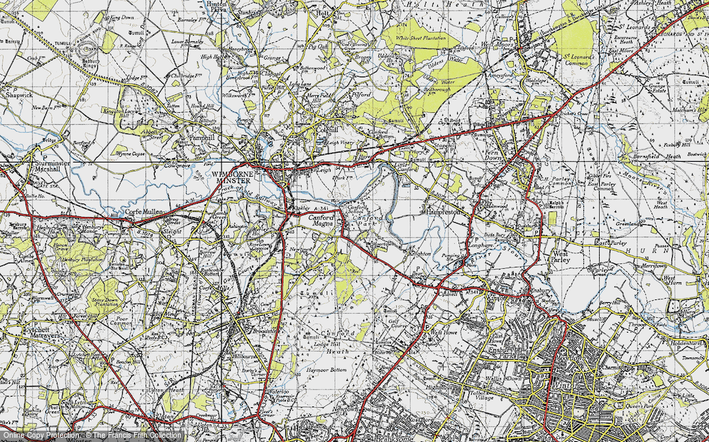 Old Map of Canford Magna, 1940 in 1940