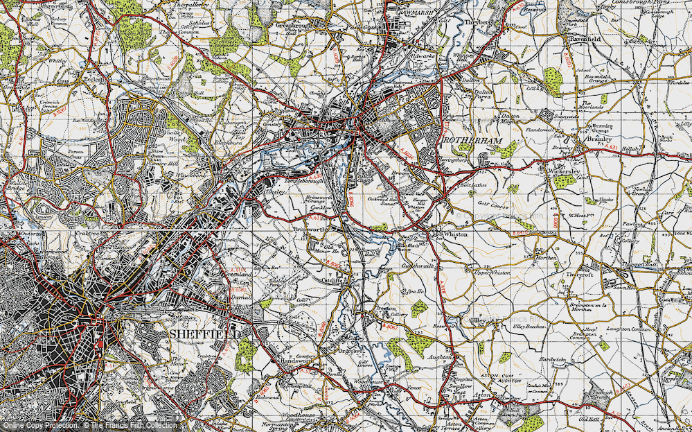 Old Map of Canklow, 1947 in 1947
