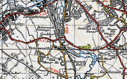 Old map of Canklow in 1947