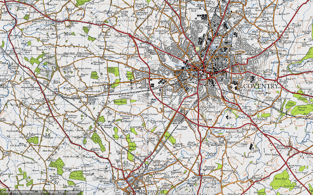Old Map of Canley, 1946 in 1946
