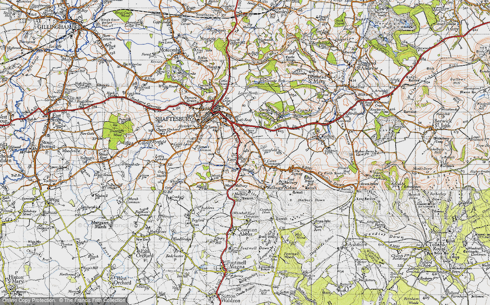 Old Map of Cann, 1945 in 1945