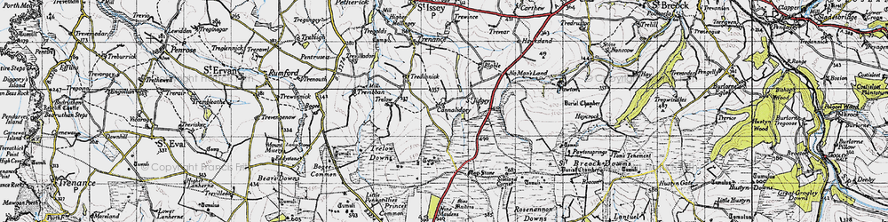 Old map of Cannalidgey in 1946