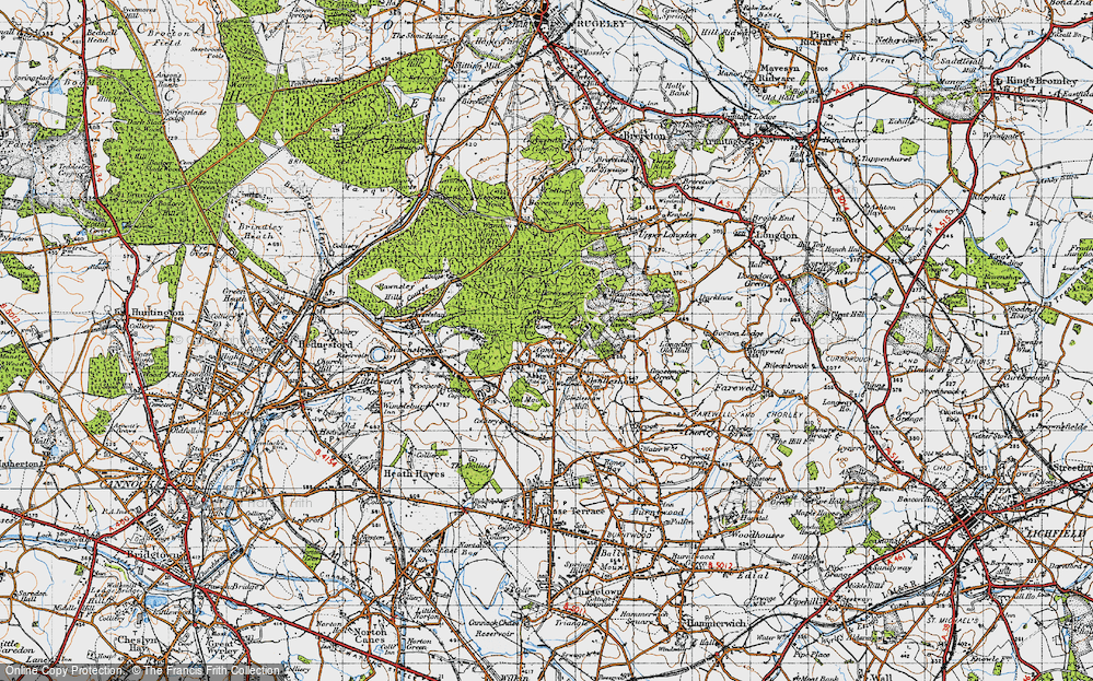 Old Map of Cannock Wood, 1946 in 1946