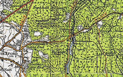 Old map of Barnhill Plantation in 1946