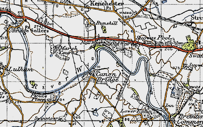 Old map of Canon Bridge in 1947
