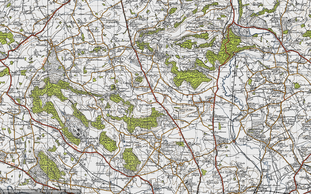 Old Map of Canon Pyon, 1947 in 1947