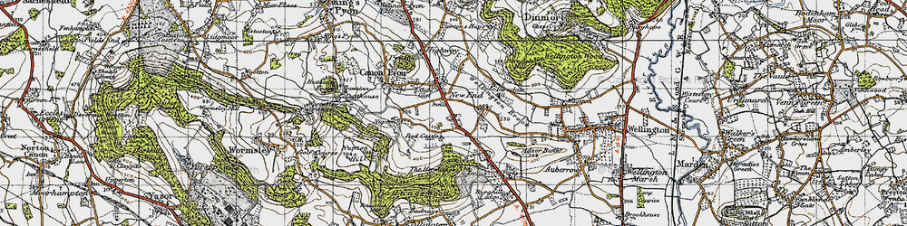 Old map of Canon Pyon in 1947