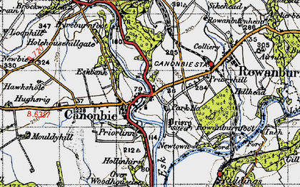 Old map of Canonbie in 1947