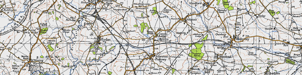 Old map of Ashby Gorse in 1946