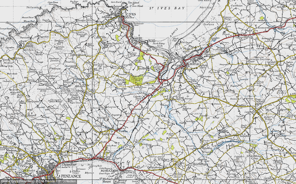 Old Map of Canonstown, 1946 in 1946