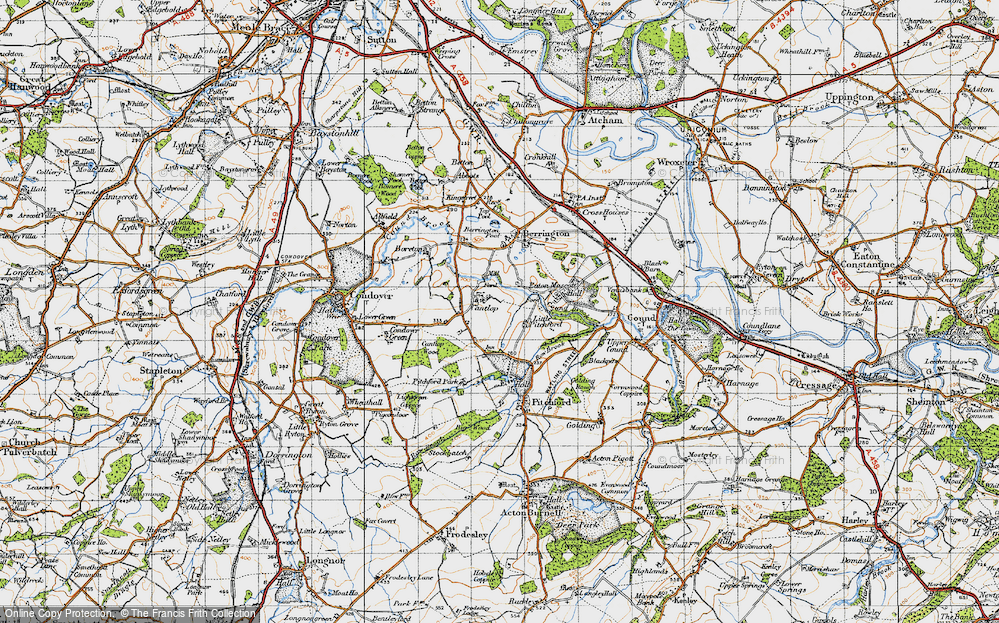 Old Map of Cantlop, 1947 in 1947