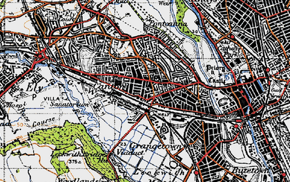 Old map of Canton in 1947