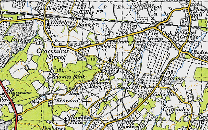 Old map of Capel in 1946