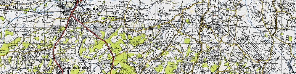 Old map of Capel in 1946