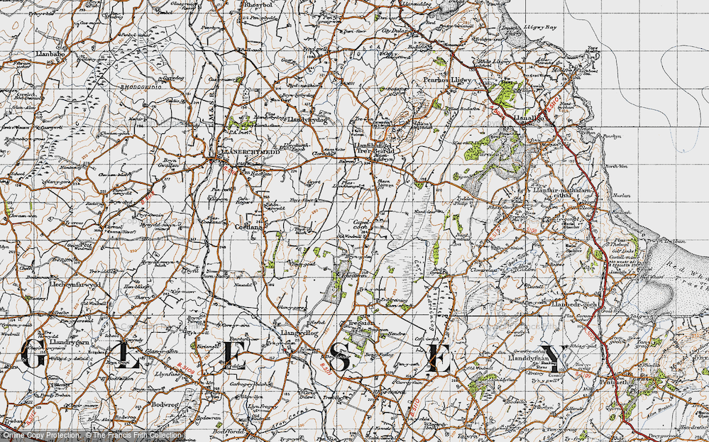 Old Map of Capel Coch, 1947 in 1947