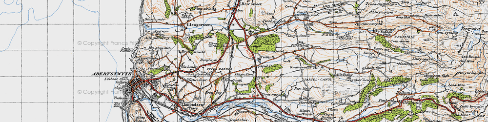 Old map of Lovesgrove in 1947