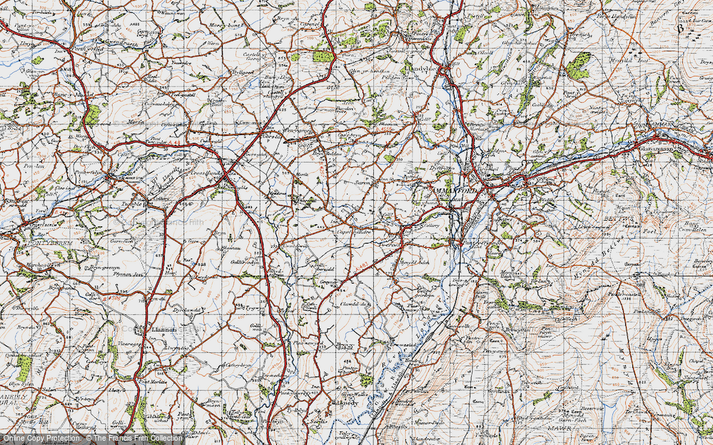 Old Map of Capel Hendre, 1947 in 1947