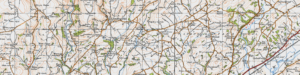 Old map of Brisgen in 1947