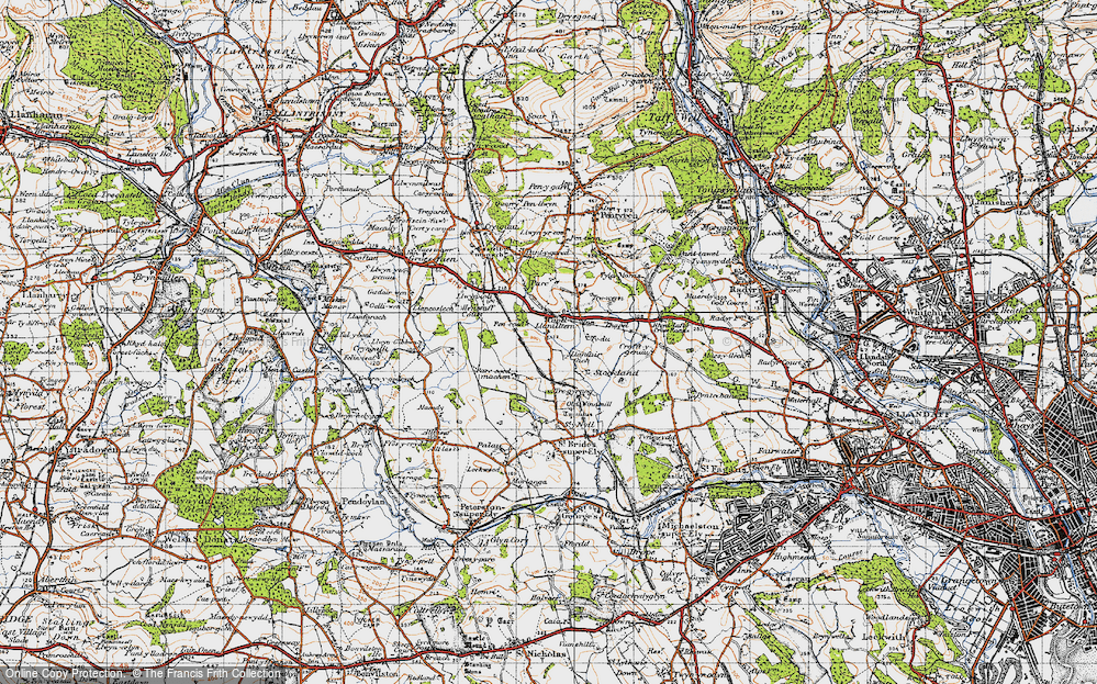 Old Map of Capel Llanilltern, 1947 in 1947
