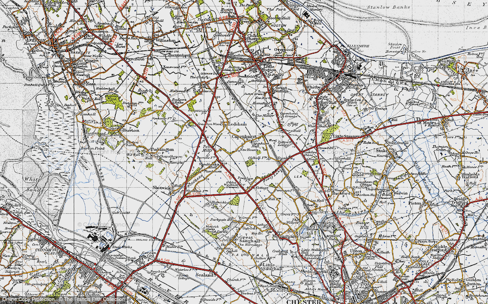 Old Map of Capenhurst, 1947 in 1947