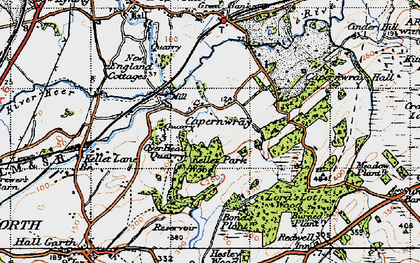Old map of Capernwray in 1947