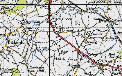 Old map of Capland in 1945